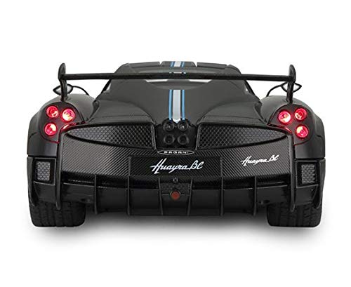 AMPERSAND SHOPS RC Luxury Super Sports Car Pagani Huayra Black Replica 1:14 Scale Full Function Remote Control with Working Headlights and Taillights