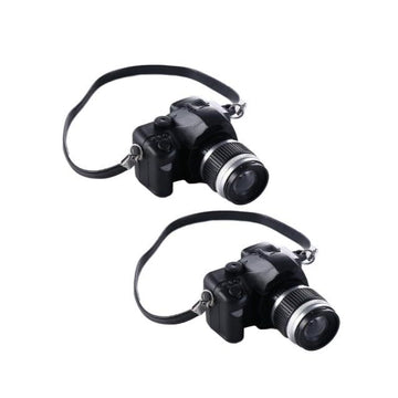 2Pcs 1:4 Scale Mini Camera Prop Ornament Vintage Camera Model, Miniature Digital Camera Mini Decoration Accessories Photography Props Ornament