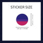 250 Circle Bisexual Pride Stickers on a Roll - LGBTQ Bi-Pride Round Shaped Stickers