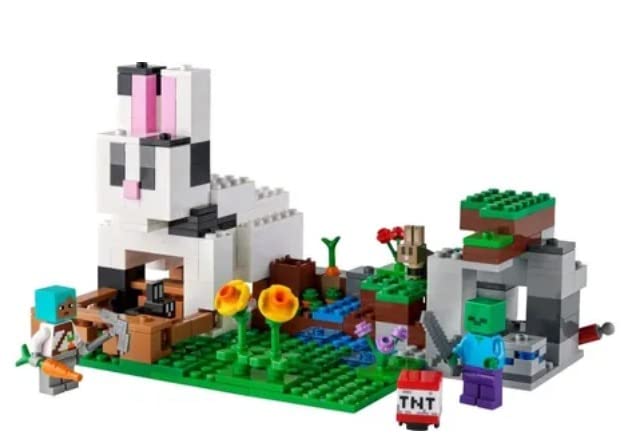 Lego 21181 Minecraft The Ranch Rabbit, Building Set, Toy for Children from 8 Years with Figures Trainer, Zombie, Animals