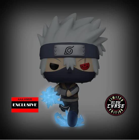 Funko Naruto Shippuden: Kid Kakashi with Chidori (AAA Anime Exclusive) Glow Chase Bundled with Pop Protector