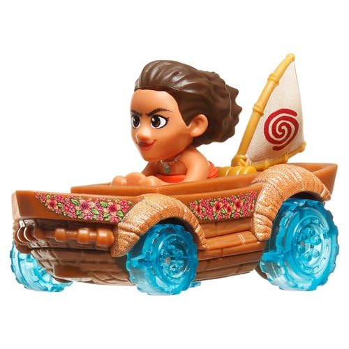 Hot Wheels Racer Verse Die-Cast Vehicles with Character Drivers Cars Optimized for Performance on RacerVerse Track - Maui & Moana