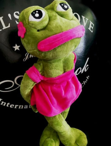 Frog Plush Toy Magic Emotive Frog Stuffed Animal Meme Doll,17.7 Inch Crystal Ultra Soft, Cute Home Gift, Interactive Toy for Children's Day