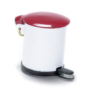 Dollhouse Miniature Garbage Can with Lid