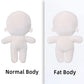 niannyyhouse 7.8in?20CM? Plush Doll Without Embroidery Naked Humanoid Stuffed Toys Dress Up Normal Body Glossy Wearable Clothing (A-2, 20CM)