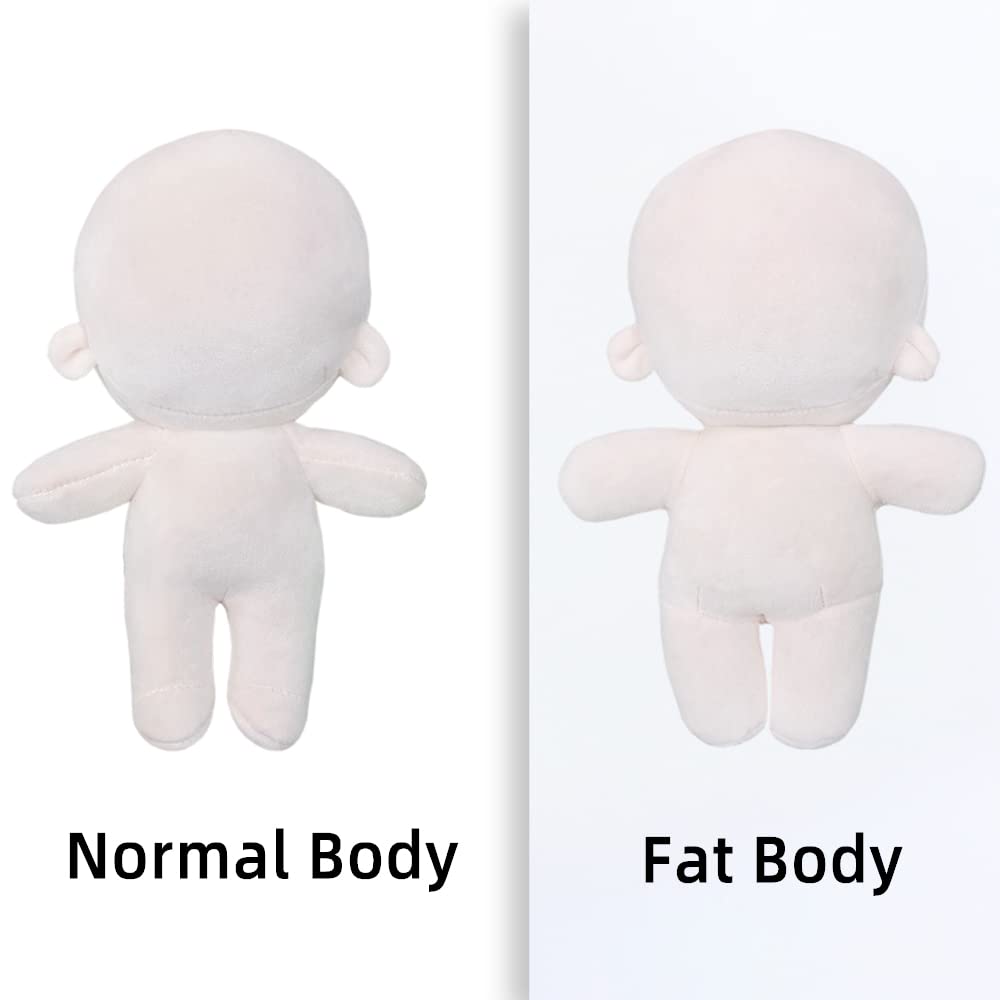 niannyyhouse 7.8in?20CM? Plush Doll Without Embroidery Naked Humanoid Stuffed Toys Dress Up Normal Body Glossy Wearable Clothing (A-2, 20CM)
