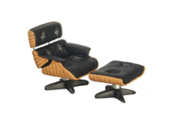 Melody Jane Dollhouse Designer Lounge Chair & Ottoman 1:24 Half Inch Scale