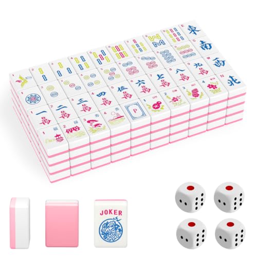 1.2" American Mahjong Tile Set, 166 Tiles + 4 Dice, Mahjong Tiles Only