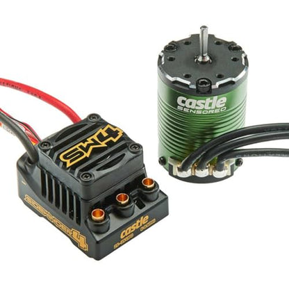 Castle Creations Sidewinder 4 Sensorless ESC & 1406 4600KV Brushless Motor Upgrade for 1/10 RC Vehicles Basher Edition, Black, Green