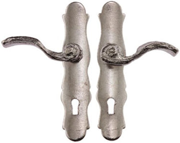 Dollhouse Miniature French Satin Nickel Lever Style Door Handles or Knobs