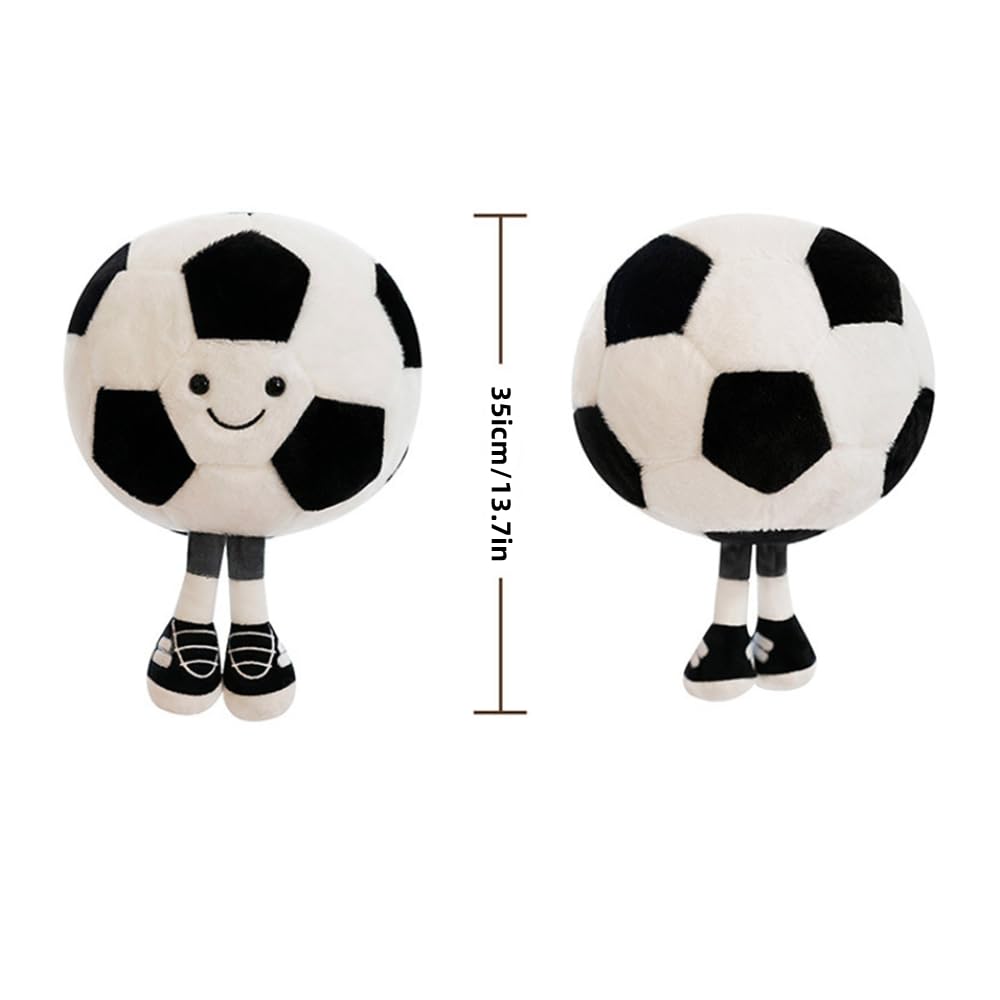 13.7inch Football Plush Toys,Rugby Stuffed Sports Balls Toy,with feet Creative Soccer Doll,Cute Fun Soft Plush Ball,Plush Stuffed Spherical Soft Toys