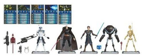 Star Wars 2011 Clone Wars Exclusive Ultimate Gift Set Action Figure 5Pack Super Battle Droid, Anakin, Count Dooku, Captain Rex Battle Droid