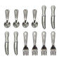 EatingBiting 12Pcs Set 1:12 Dollhouse Miniature Dollhouse Kitchen Silverware Forks Spoons 1/12 Scale Miniature Doll Tableware Decoration , Exquisite