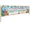 Hawaiian Birthday Banner, 118 x 20 Inch Aloha Luau Hawaiian Party Decorations for Outdoor Porch Fence Patio