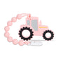 Baby Tractor Teething Toys,Food Grade Silicone Teether with One-Piece Pacifier Clip Holder,Baby Gift,Highly Effective Pain Relief for 3 Months+ Boy