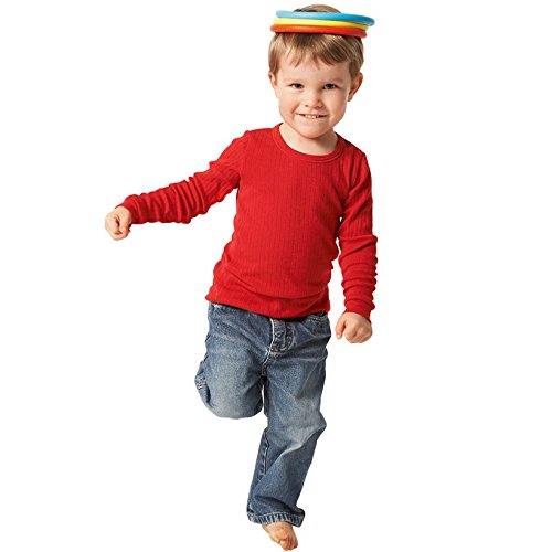 GONGE Activity Rings Multipurpose for Balance, Juggling, Throwing, Rhythmic Exercises and Gymnastics Set of 6 in Different Vibrant Colors