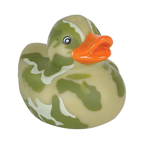 12 Camouflage Rubber Duck Toy Duckies for Kids, Bath Birthday Gifts Baby Showers Summer Beach and Pool Activity, 2" (12-Pack)