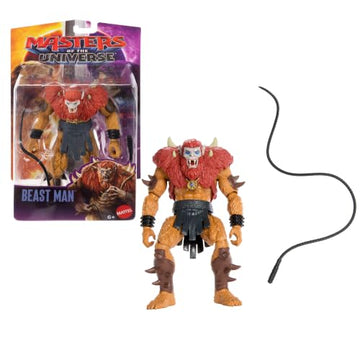 Masters of the Universe 2026 Movie Beast Man 5.5 Inch Action Figure Villain Toy, Content Inspired with 14 Movable Joints & Whip, Evil Hairy Henchman
