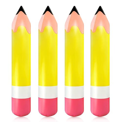 4 Pcs Large Giant Inflatable Pencil Balloon Birthday Party Back To School Graduation Favor Blow Up Balloon Hanging Classroom Decoration Suitable