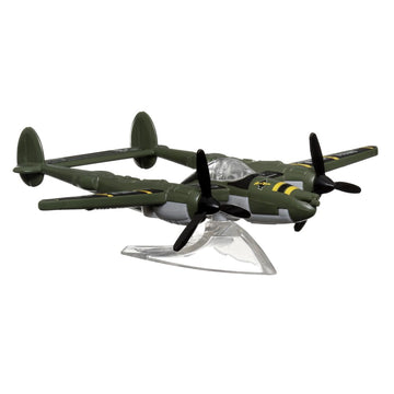 Matchbox Collectible Die-Cast Metal Sky Busters Inspired by Lockheed Martin P-38 Lightning Jet - HLJ25 ~ Green Combat Fighter Jet Airplane ~ Includes