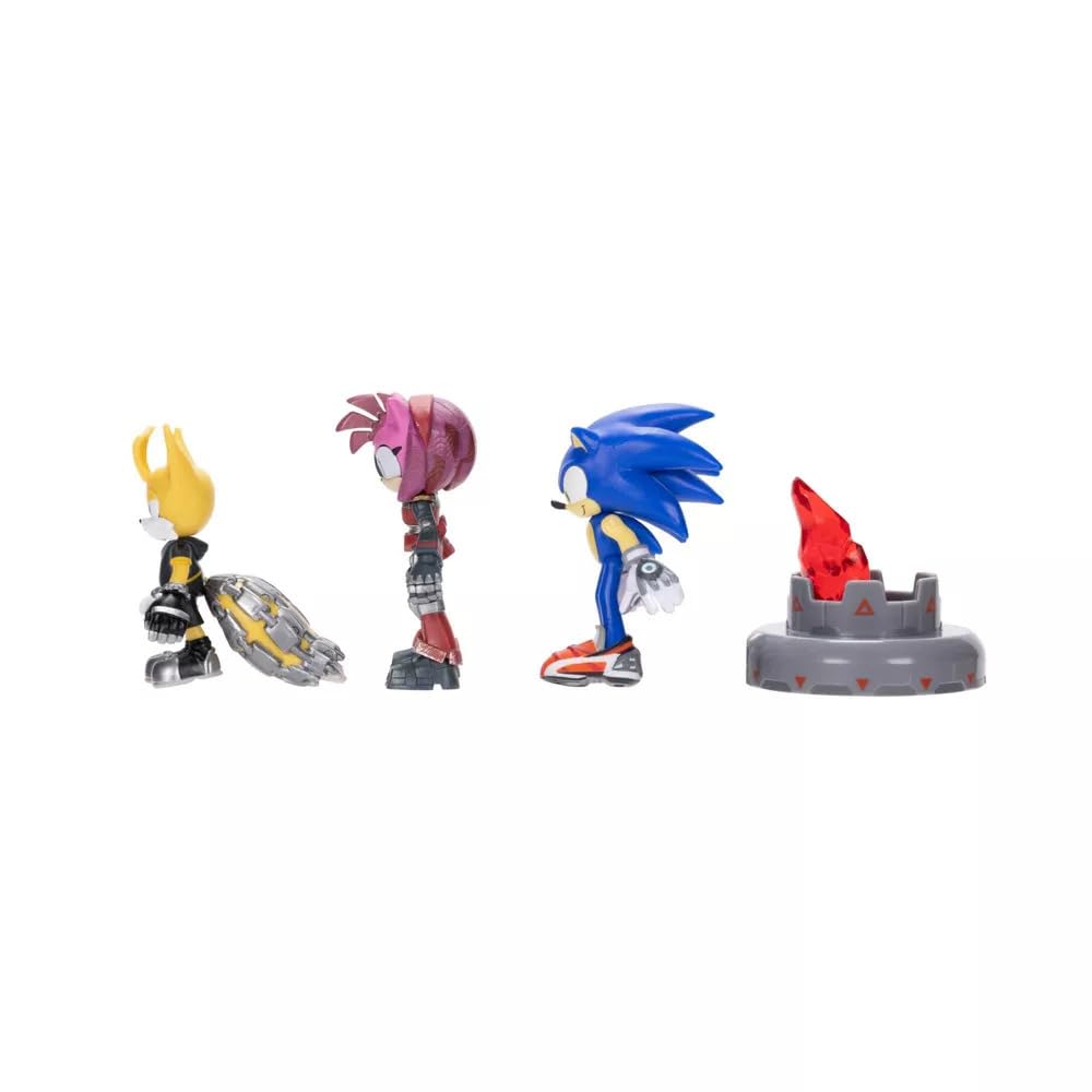 JAKKS Pacific Sonic Prime 2.5" Figure Multipack with Sonic, Tails Nine & The Prism Shard with Display Base!