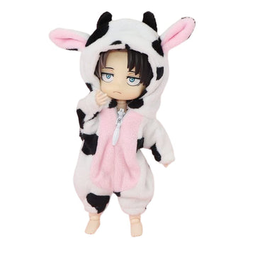 XiDonDon Cute Animal Pajamas Doll Clothes for OB11,Molly, Gsc,1/12 BJD Doll Accessories Toys Dolls Clothing (Cow)