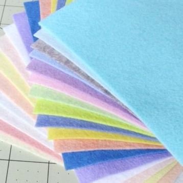 21 Felt Sheets - 12X12 inch Spring Colors Collection - Made in USA - Merino Wool Blend Felt - OTR Felt