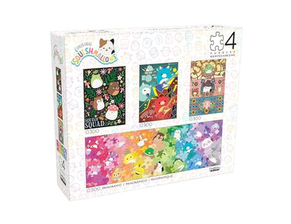 Buffalo Games - Squishmallows Collection - 4 Pack Multi-Piece Puzzles