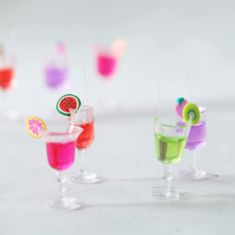 4-Piece 1:12 Scale Mini Bar Set - Hyper-Realistic Resin Wine & Cocktail Bottles for Dollhouse Kitchens, Architectural Models & Photography Props
