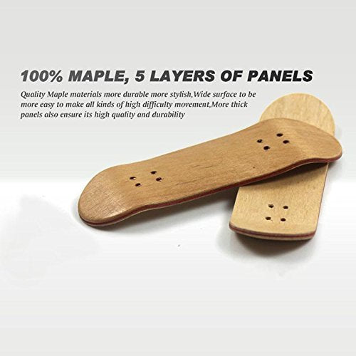 Lottoyday Professional Mini Maple Wooden Fingerboards, 1 Pack(White)