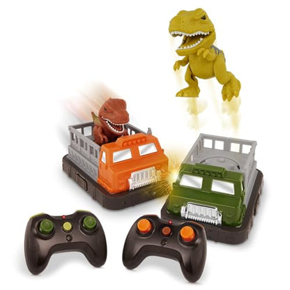Terra by Battat RC Bumper Cars Tarbosaurus Dino Duel, Set of 2, Vehicles
