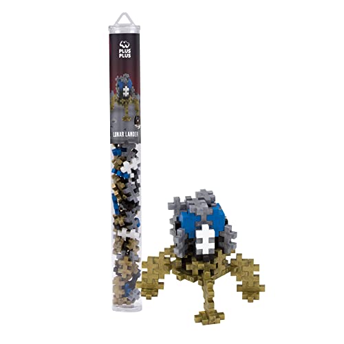 PLUS PLUS Lunar Lander - 3D Puzzle Figure Building Block Kit Tube, Mini Interlocking Pieces - Space Stem Science Toy for Kids