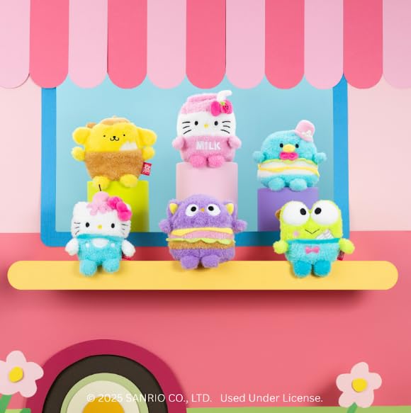 BumBumz 4.5-inch Hello Kitty and Friends FoodTruckBumz Plush 4-Pack - Collectible Amazon Exclusive Toys - from The Makers of Original Squishmallows