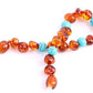 Baltic Amber Bracelet (Unisex) - Genuine Baltic Amber Beads (5.5 in.) (Turquoise)