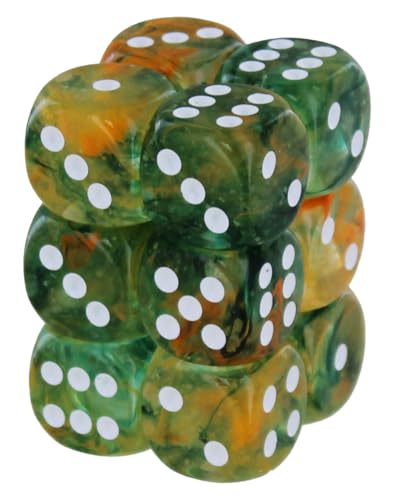 Chessex 16mm Dice Block: Nebula Luminary - Spring w/White (CHX27755)