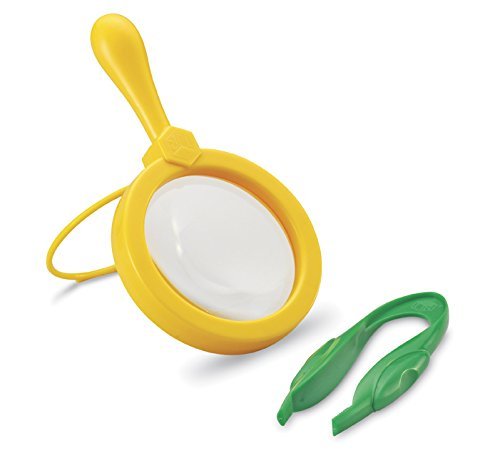 Learning Resources Magnifier & Tweezers - Fine Motor for Kids, Science Toys, STEM, Toddler Explorer Kit, Boys and Girls Gifts, Ages 3+