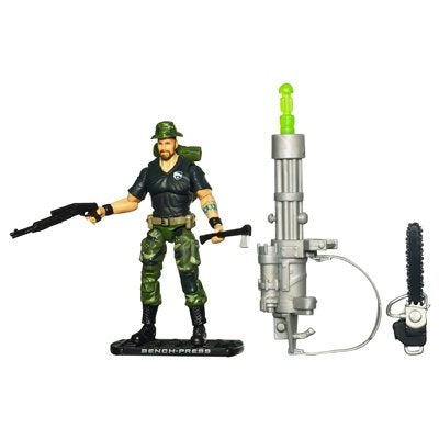 GI Joe Movie Series "The Rise of Cobra" Exclusive 4 Inch Tall Action Figure - Infantry Combat Specialist Bench-Press with Backpack, Booney Hat