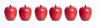 Dollhouse Miniature Red Apples Pkg of 6