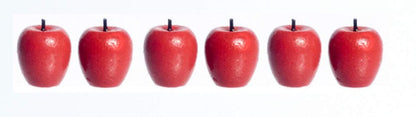 Dollhouse Miniature Red Apples Pkg of 6