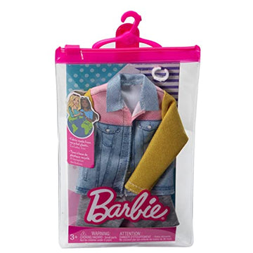 Barbie Fashions Pack: Ken Doll Clothes, Denim Jacket, Shorts, Watch, 3 & Up