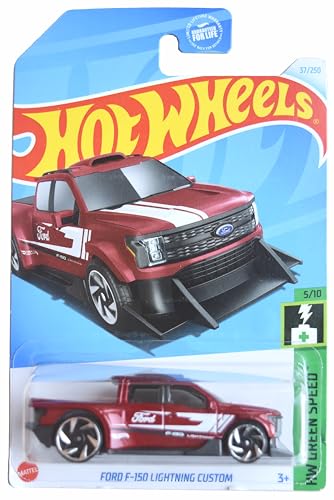 Hot Wheels Ford F 150 Lightning Custom, HW Green Speed 5/10 [red] 37/250