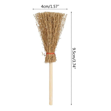 10Pcs Mini Brooms, Witch Straw Brooms, Brooms Accessories Props Miniature Artificial, Furniture Mini Furniture Halloween Decoration Accessory