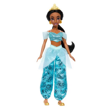 Mattel Disney Princess Enchanted Stories Jasmine Fashion Doll, Posable Aladdin Doll with Sparkling Outfit, Tiara and Accessories, Toy for Kids Ages 3+