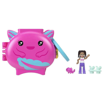 Polly Pocket Collectible Axolotl Pet Compact Playset for Girls Ages 4 and Up
