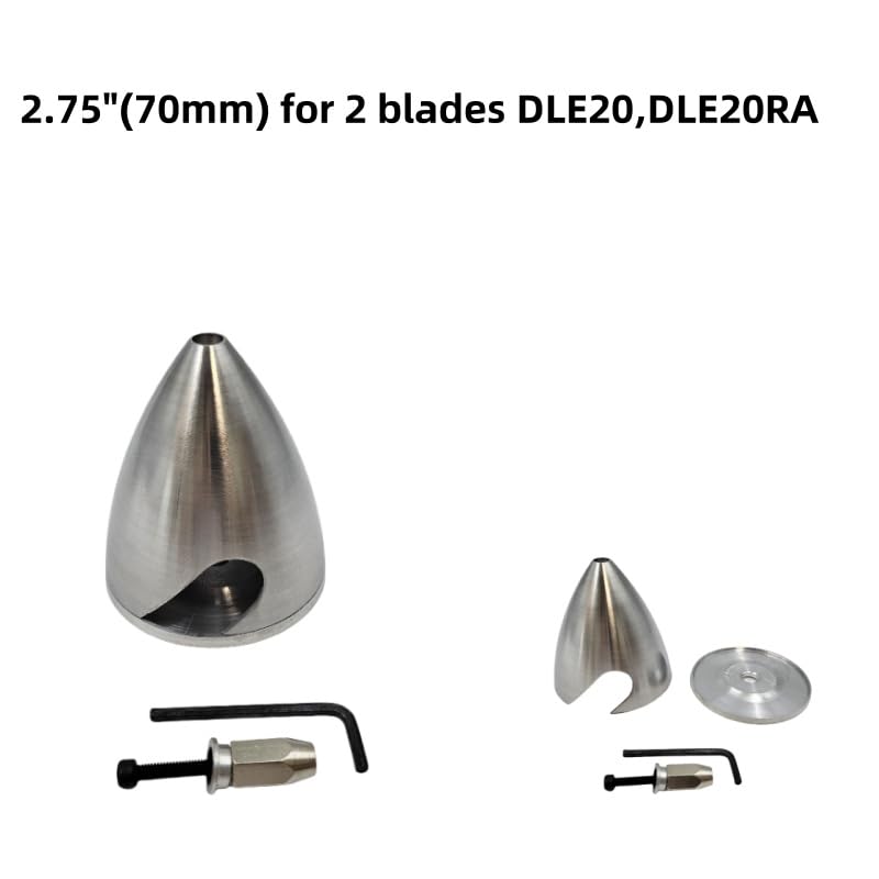 FLFRC Metal Propeller Spinner Dia 70mm-127mm CNC Plane Spinner for DLE Gasoline Engine DLE20 DLE30 DLE55 DLE111 DLE222 RC Airplane (2.75"(70MM))