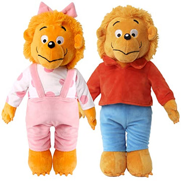 The Berenstain Bears Brother Sister Bear Plush PBS Book Character Doll Set