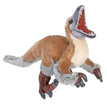 Wild Republic Artist Collection Dino Velociraptor Stuffed Animal - 15"