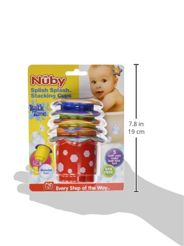 Nuby 5-Piece Splish Splash Bath Time Stacking Cups