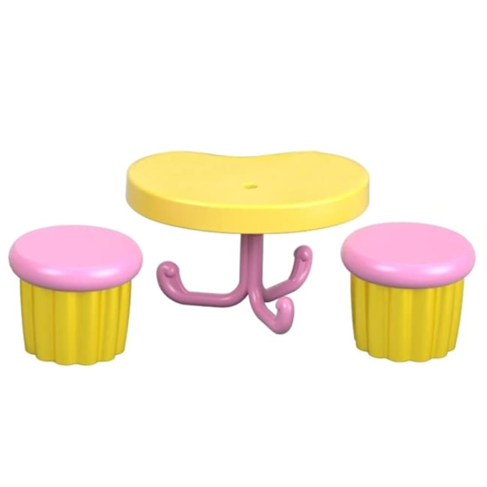 Replacement Parts for Fisher-Price Butterbean's Cafe On-the-Go Playset GCJ40 - Replacement Table, Refrigerator, Chairs and Shelf
