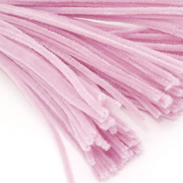The Crafts Outlet Chenille Stems, Pipe Cleaner, 12-inch (30-cm), 25-pc, Light Pink